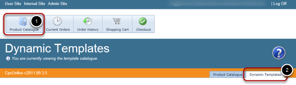 Open the Product Catalogue