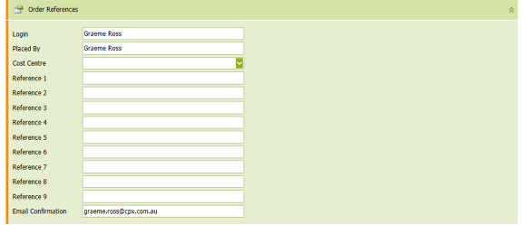 Checkout - Order References