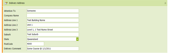 Checkout - Delivery Address